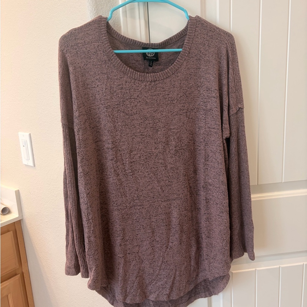 Bobeau Women's Long Sleeve Knit Top - Mauve